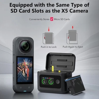 Universal Camera Battery Charger PowerBank Function LCD Monitor for X5 Cameras - Image 1 of 4