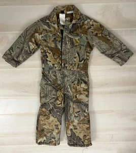 Vintage Walls Blizzard Pruf Quilted Insulated Camo Coveralls Youth Sz 4 Regular - Picture 1 of 9