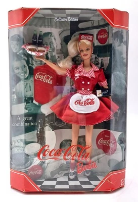 1998 Coca-Cola Waitress Barbie Doll / Collector Edition / Mattel 22831, NrfB - Image 1 of 4