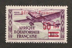1940 French Equatorial Africa Sc# C15 Provisional Airmail. MH Cv$12.00 - Picture 1 of 1