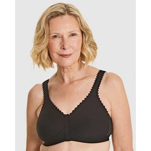 Royce Lingerie Comfi Cotton Wirefree Press Stud Front Open Bra - Picture 1 of 8