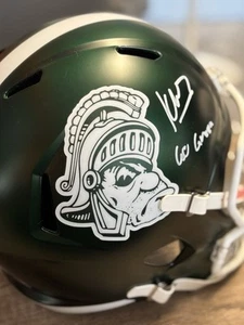 NFL Seahawks Kenneth Walker III Autographed Michigan State College Helmet - Picture 1 of 3