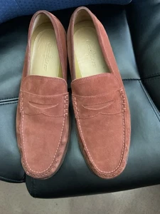 Cole Haan Penny Loafers Men's sz.12 Rust Suede Slip On Comfort Classic Shoe - Picture 1 of 7