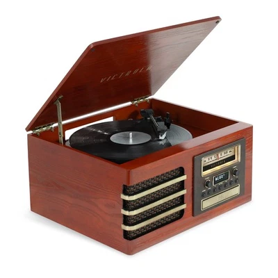 Victrola Ellington Wood Record Player - Mahogany - Image 1 of 4