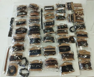 Gros Lot Revendeur Bijoux 160 Bracelet ajustable Noir Marron Homme ethnique - Photo 1 sur 5
