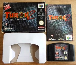 TUROK 2 SEEDS OF EVIL - N64 - NINTENDO 64 - COMPLETE IN BOX WITH MANUAL - Picture 1 of 18