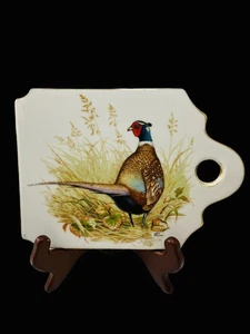 Vintage Ned Smith 1981 Game Bird Ring Necked Pheasant Tile Trivet 8” Rare - Bild 1 von 7