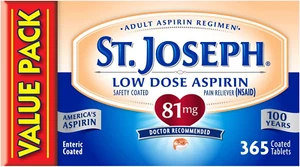St. Joseph Aspirin Pain Reliever (NSAID) 81Mg, Enteric Safety Coated, Adult Low  - Picture 1 of 12