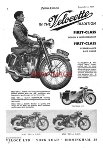 1955 Advert for VELOCETTE Range of Motorcycles Vintage Original Print Ad 730B - Picture 1 of 1