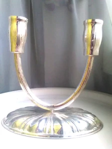 WMF Germany EP Brass Kerzenhalter Leuchter Tulpen versilbert Kanderlaber Vintage - Bild 1 von 11