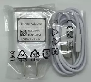 OEM LG MCS-02WPE Travel Charger Adapter & Micro USB Cable White MCS-02WPE 5V - Picture 1 of 1