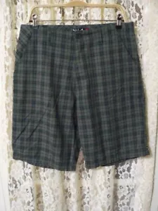 +QUIKSILVER PANTALONCINO UOMO TAGLIA 32 (32x10) MARRONE/NERO A QUADRI - 12" VITA MEDIA - Foto 1 di 11