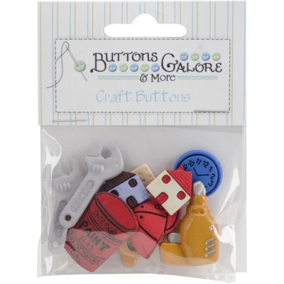 Buttons Galore Button Theme Pack-Handyman (Pack of 6) - Image 1 of 2