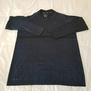 Nike Golf Herren XL Dri-Fit 1/4 Zip Pullover Shirt Blau Langarm Stretch - Bild 1 von 14