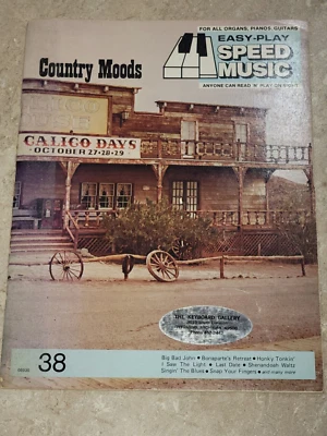 Libro de canciones de colección vista y sonido fácil de tocar Country Moods piano guitarra vocal Foto 1 de 3