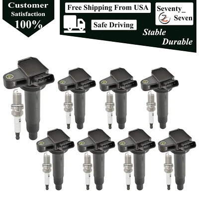 Bobina de encendido y bujía UF230 8 piezas para Lexus LX470 SC430 GS430 LS430 Foto 1 de 4