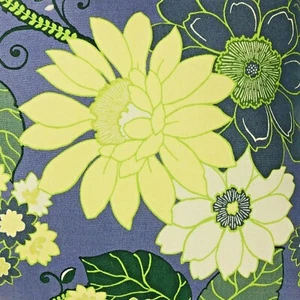 Plow & Hearth Indoor/Outdoor Pillow 17"x17" Blue Chartreuse Floral Polyester EUC - Picture 1 of 7