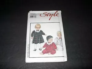 Style Pattern 1471 Babies' Adorable Dress or Rompers Three Styles 12 Months UC - Picture 1 of 3