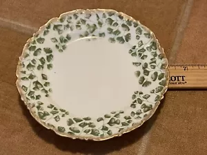 T&V Ovington Bros Teller 6" Frankreich Dessertteller grün gold gestempelt - Bild 1 von 5