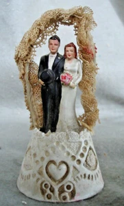 Vintage Wedding Cake Topper Figurine - 5” tall 1947 - Picture 1 of 7