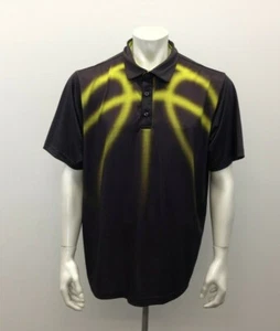 And1 Men's XL Polyester Gray Green Short Sleeve Polo Shirt - Picture 1 of 6