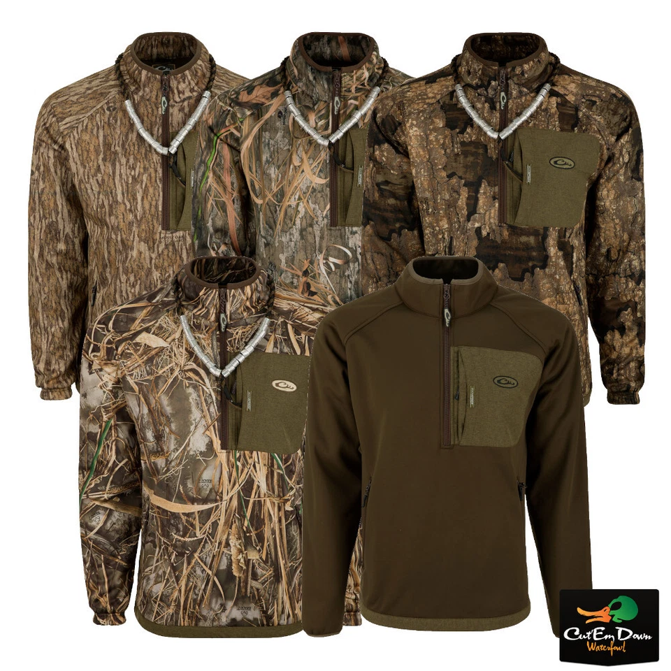 DRAKE WATERFOWL SYSTEMS MST ENDURANCE 1/4 QUARTER ZIP CAMO PULLOVER JACKET - Image 1 of 1