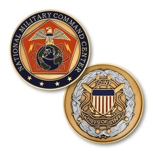 MONEDA DE DESAFÍO DE 1,75" CENTRO DE COMANDO MILITAR NACIONAL JEFES DE ESTADO MAYOR CONJUNTO - Imagen 1 de 1