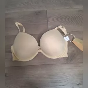 Wingslove Push Up Deep V Plunge Underwire T-Shirt Bra Nude 32DD NWT - Picture 1 of 4
