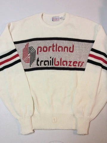 Vtg Portland Trail Blazers 1977 world championship sweater sz L Deadstock Cover