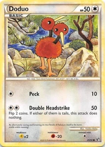 DODUO 45/90 - Non Holo - common - Undaunted - 2010 Pokemon CARD - NM - Picture 1 of 2