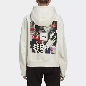 Y-3 YOHJI YAMAMOTO CH1 OVERSIZED GRAPHIC HOODIE, Core White Women’s XS NWT - Picture 1 of 9