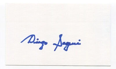 Diegi Segui Signed 3x5 Index Card Autographed MLB Baseball Seattle Pilots - Image 1 of 2