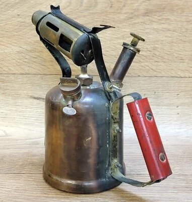 Antique Soldering Tools Vintage Style Retro Kerosene Oil Brass Blow Torch Lamp. - Image 1 of 4
