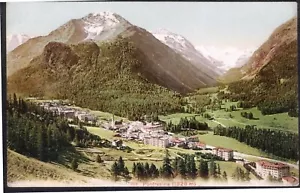 Panoramablick auf PONTRESINA. Alte Postkarte. Kostenloser UK Versand - Bild 1 von 1