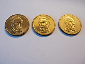 Lot (3) Präsidenten Dollar Grant Pierce Garfield - Bild 1 von 4