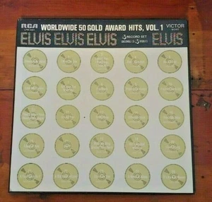 Elvis 50 Gold Award Hits Vol 1 LPM-6401 RCA 4 Record Set - Picture 1 of 8