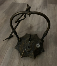 Old Brass - Bronze Hanging Betty Whale Oil Lamp