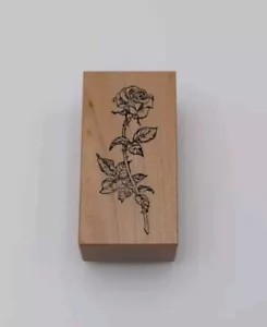 Flor de sello de goma de artes en relieve de rosas - Imagen 1 de 3