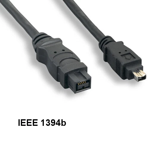 Kentek 6' IEEE-1394b 9 Pin Male to 4 Pin Male Firewire 400Mbps iLINK DV Cable PC - Image 1 of 1