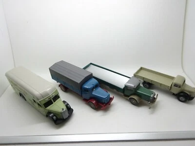 Brekina / Wiking: Confezione Di 4 Modelli Di Auto, MB, Büssing (Schub54) - Immagine 1 di 2