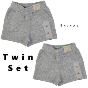 Garanimals Infant Baby Unisex Lot 2 Gray Summer Pull Up Knit Shorts Sz 6-9M NEW - Picture 1 of 1