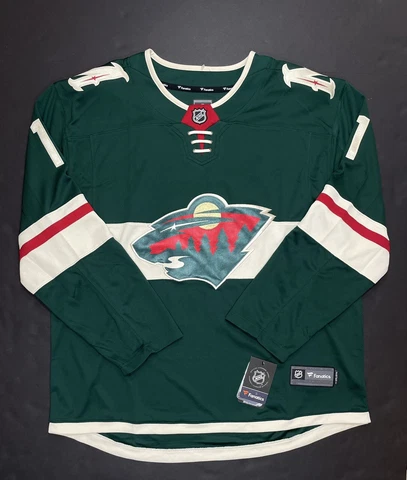 Fanatics Zach Parise Mens Size 2XL Minnesota Wild NHL Ice Hockey Jersey Official Cover