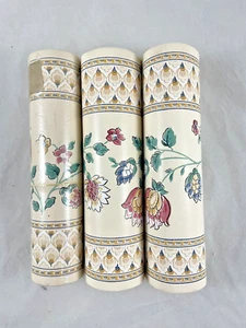 Wallpaper Border, Beige, Floral Pattern, 3 rolls for $5!! - Picture 1 of 6