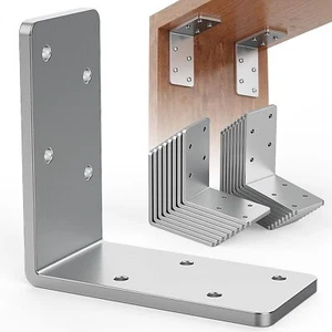 20 Pcs Heavy Duty L Brackets 90 Degree Right Angle Corner Brace, 3x3x1.5 Inch - Picture 1 of 7