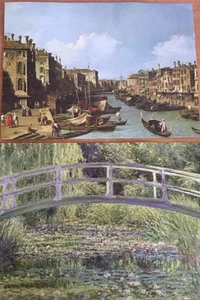 Grand Canal Print Painting No. 24 And 4 The Water Lily Pound Monet 2 Prints - Picture 1 of 10