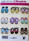 Simplicity 2491 Precious Patterns Baby Shoes Sewing Pattern XS-S-M-L