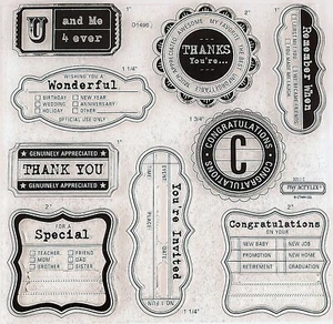 Close to My Heart CTMH Tags D1496 Cricut Art Philosophy Stamp Set #13a - Picture 1 of 2