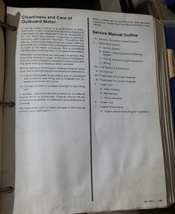 Mercury Mariner Service Manual, Models 70 75 80 90 100 115 #90-13645-1 1-389 - Foto 1 di 22