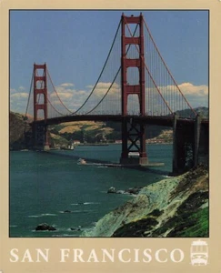 Golden Gate Bridge San Francisco CA cartolina d'epoca anni 90 - Foto 1 di 2