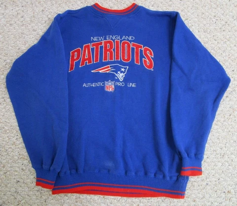 Vintage New England Patriots Authentic Pro Line Logo Athletic NFL Sweater XL Cover